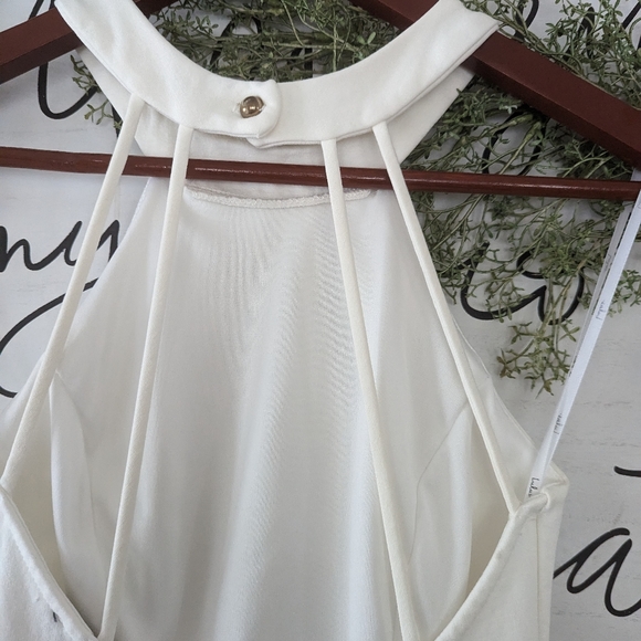 Lulu's Delightful Surprise Ivory Skater Dress  Small - Picture 6 of 11